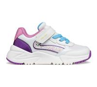 Geox J Loftus Girl A - Zapatillas Deportivas para Mujer, Color Blanco/DK Morado, Talla 33 EU