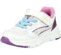 Geox J Loftus Girl A - Zapatillas Deportivas para Mujer, Color Blanco/DK Morado, Talla 27 EU