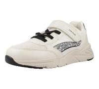 Geox J Loftus Girl A, Zapatillas, Lt Ivory/Silver, 35 EU