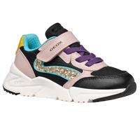 Geox J Loftus Girl A, Zapatillas, Negro y Blanco, 25 EU