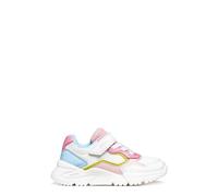 Geox J Loftus Girl B - Zapatillas Deportivas, Color Blanco/Rosa, Talla 34 EU