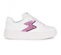 Geox J Mikiroshi Girl A, Zapatillas, Color Blanco Fucsia, 32 EU