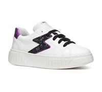 Geox J MIKIROSHI Girl A, Zapatillas, White/Purple, 38 EU