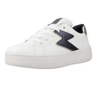 Geox J Mikiroshi Girl, Zapatillas, Blanco Azul Marino, 32 EU