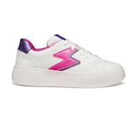 Geox J Mikiroshi Girl, Zapatillas, Color Blanco Fucsia, 28 EU