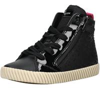 Geox J Mirrols Girl Sneaker, Black, 33 EU, Negro, 33 EU