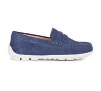Geox J New Fast Boy A, Mocasin, Azul Marino y Blanco, 36 EU