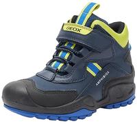 Geox J New Savage Boy B A, Zapatillas, Navy Lime Green, 24 EU