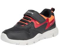 Geox J New Torque Boy A, Zapatillas, Negro y Rojo, 24 EU