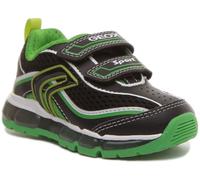 GEOX J Niños Android Tira Gancho Bucle Gel Suela Unisex Zapatos Negro Verde Ru 1