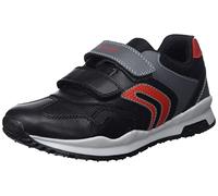 Geox J Pavel A, Zapatillas de Deporte Niños, Multicolor (Black/Red), 24 EU