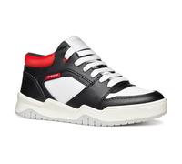 Geox J Perth Boy A, Zapatillas, Black/Red, 32 EU