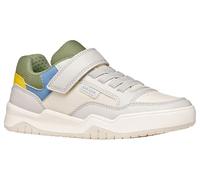 Geox J Perth Boy E Sneaker, LT Grey/Green, 35 EU
