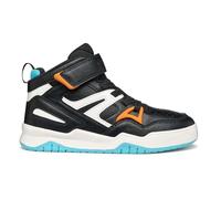 Geox J Perth Boy, Zapatillas, Negro y Naranja, 38 EU