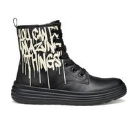 Geox J Phaolae Girl, Bota de Tobillo, Black Lt Marfil, 31 EU