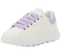 Geox J PUFFYPOP Girl A Sneaker, White/Lilac, 38 EU