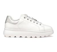 Geox J PUFFYPOP Girl A Sneaker, White/Silver, 31 EU