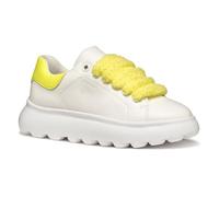 Geox - J PUFFYPOP Girl A, Zapatillas Niñas, White/Fluo. Yellow,