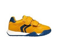 Geox J RANN-E Boy - Zapatillas Deportivas, Color Amarillo/Azul Marino, Talla 34 EU, Amarillo Marino, 34 EU