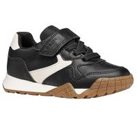 Geox J Rann-e - Tenis para niño, Negro Lt Ivory, 1 UK