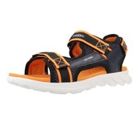 Geox J Sandal Airadyum Bo, Sandalia, Negro, Naranja, 38 EU
