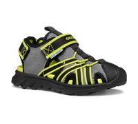 Geox J Sandal AIRADYUM BO, Sandalia, Grey/Lime, 33 EU