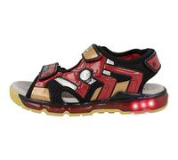 Geox J SANDAL ANDROID BOY, Sandalia para Niños, BLACK/RED, 35 EU