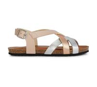 Geox J Sandal Chilene Gir, Sandalia, Dk Rose Silver, 36 EU