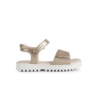 Geox J SANDAL CORALIE GIR, Sandalias para Niñas, PLATINUM, 28 EU