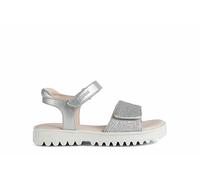Geox J SANDAL CORALIE GIR, Sandalias para Niñas, SILVER, 35 EU