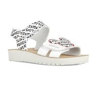 Geox J Sandal Costarei Gi, Sandalia Niñas, Blanco Y Negro, 31 EU
