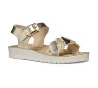Geox - J SANDAL COSTAREI GI, Sandalia Niñas, Platinum,