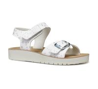 Geox - J SANDAL COSTAREI GI, Sandalia Niñas, White,