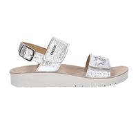 Geox J Sandal Costarei Gi, Sandalias Niñas, Plata Silver, 33 EU