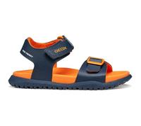 Geox J Sandal Fusbetto Bo, Sandalias, Azul Marino Naranja, 32 EU