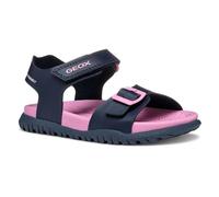 Geox - J SANDAL FUSBETTO GI, Sandalia Niñas, Navy/Fuchsia,