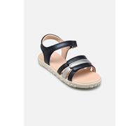 Geox Girl's J Sandal Haiti, Navy Silver, 7 UK Child