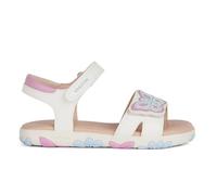 Geox J Sandal Haiti Girl, Sandalia, White Dk Pink, 26 EU
