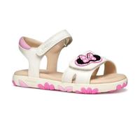 Geox - J SANDAL HAITI GIRL, Sandalia Niñas, White/Dk Pink,