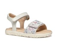 Geox J Sandal Haiti Girl, Sandalia, Off White/Multicolor, 34 EU