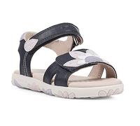 Geox J SANDAL HAITI GIRL, Sandalia para Niñas, NAVY/PINK, 29 EU