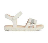 Geox Sandalia para niñas J Sandal Haiti Girl Blanco/Plateado Talla 27 EU