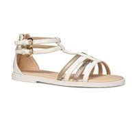 Geox - J SANDAL KARLY GIRL, Sandalia Niñas, White/Platinum,