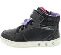 Geox J Skylin Girl B, Zapatillas, Black/Fuchsia, 31 EU