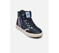 Geox J Skylin Girl E, Sneakers para Niña, Multicolor (Navy/Platinum), 33 EU