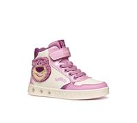 Geox J Skylin Girl - Zapatillas Deportivas DK Pink/LT Ivory, Talla 33 EU, Dk Pink Lt Marfil, 33 EU