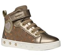 Geox J Skylin Girl, Zapatillas, Dk Beige Platinum, 33 EU