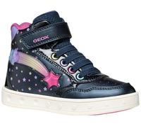 Geox J Skylin Girl, Zapatillas, Navy Multicolor, 34 EU