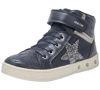 Geox J Skylin Girl, Zapatillas Niñas, Navy Dk Silver, 25 EU