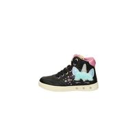 Geox J Skylin Girl, Zapatillas Niñas, Negro Multicolor, 34 EU